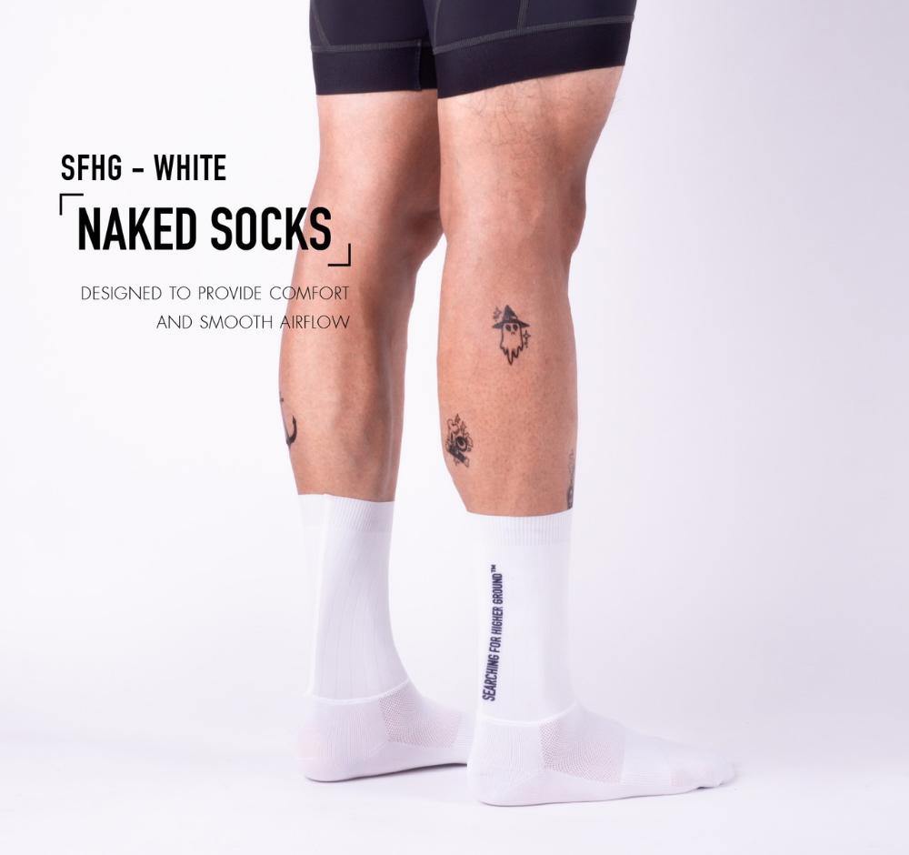 CSPD NAKED SOCKS / WHITE - A-Cycle